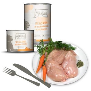 Mjamjam Katze saftiges Huhn mit Möhrchen - 1